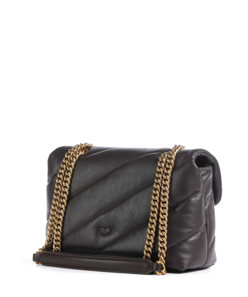 Pinko Love Puff Classic Sac porté épaule marrone marasca/antique gold