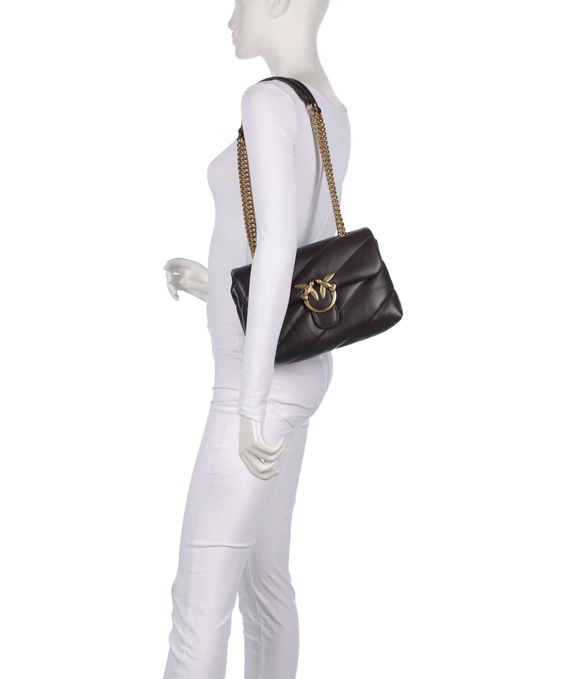 Pinko Love Puff Classic Sac porté épaule marrone marasca/antique gold