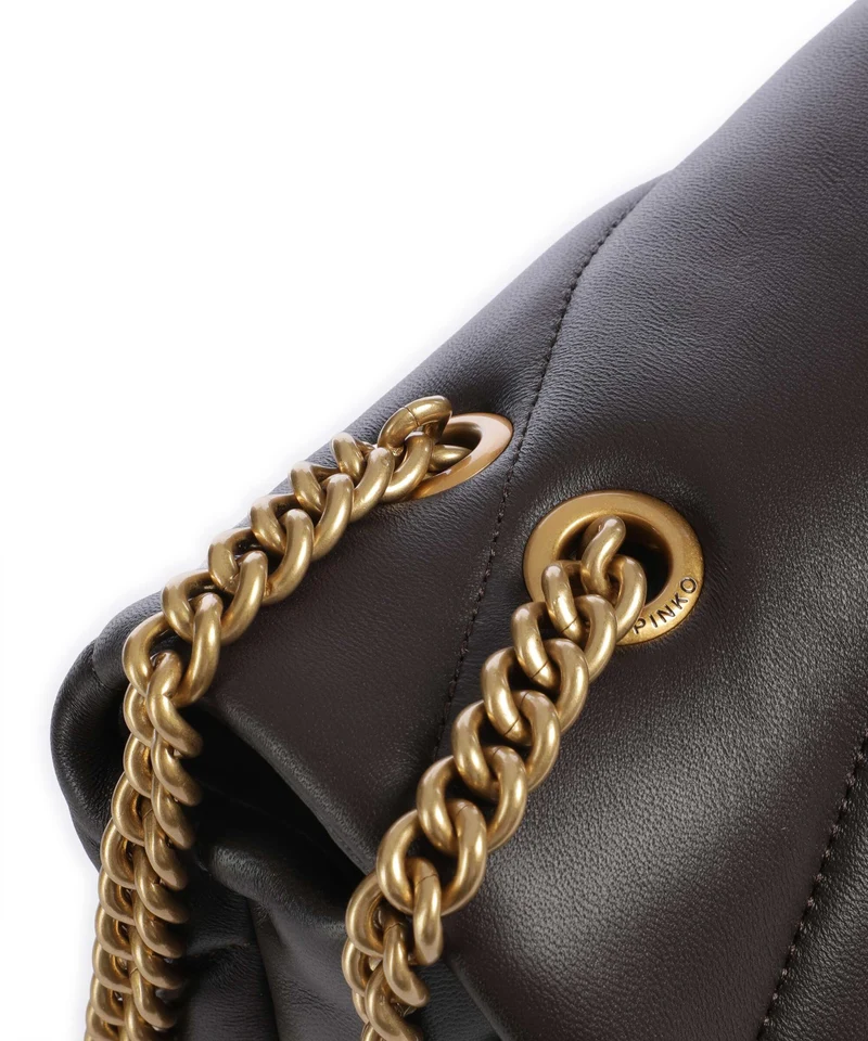 Pinko Love Puff Classic Sac porté épaule marrone marasca/antique gold