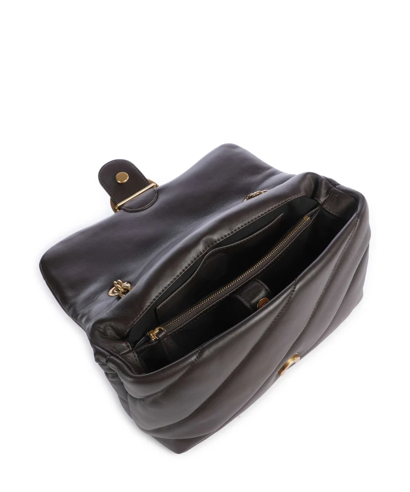 Pinko Love Puff Classic Sac porté épaule marrone marasca/antique gold