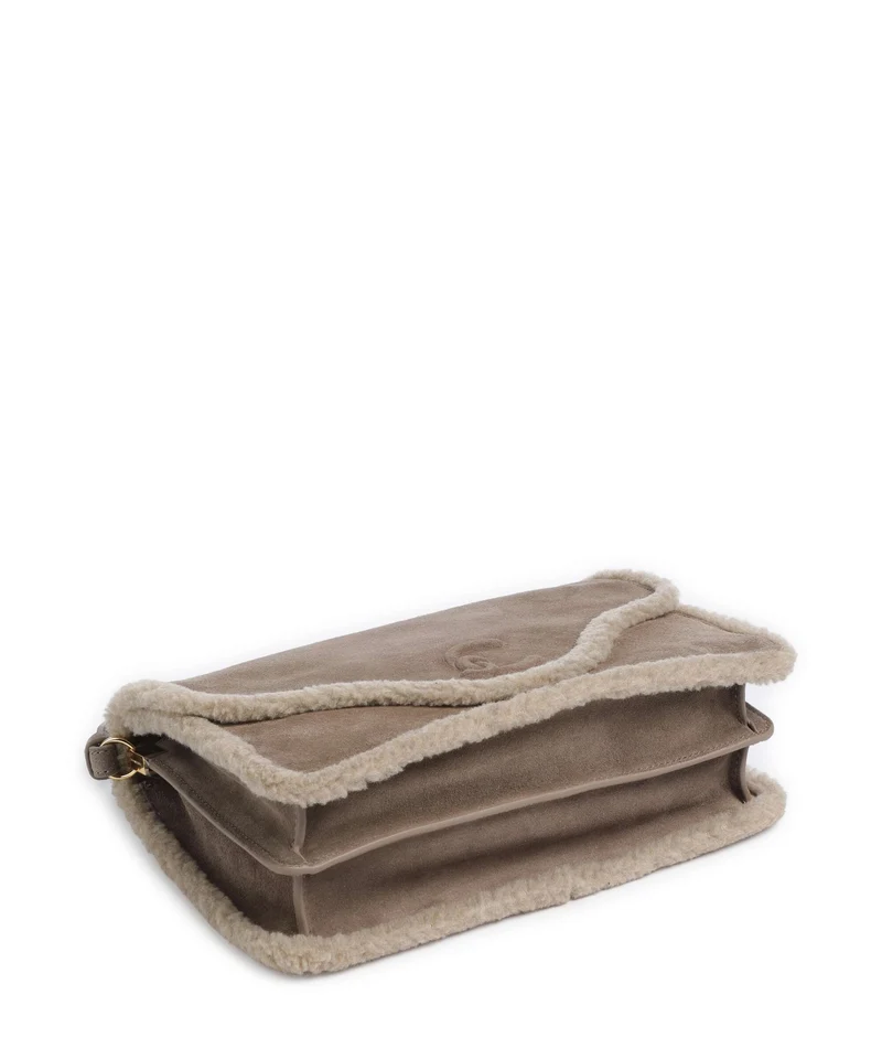 Coccinelle C-Me Softy Suede Sac porté épaule warm taupe