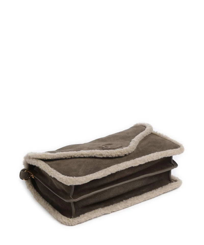 Coccinelle C-Me Softy Suede Sac porté épaule fango/warm taupe