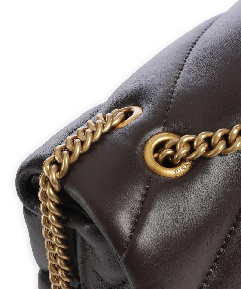 Pinko Love Puff Mini Sac porté épaule marrone marasca/antique gold