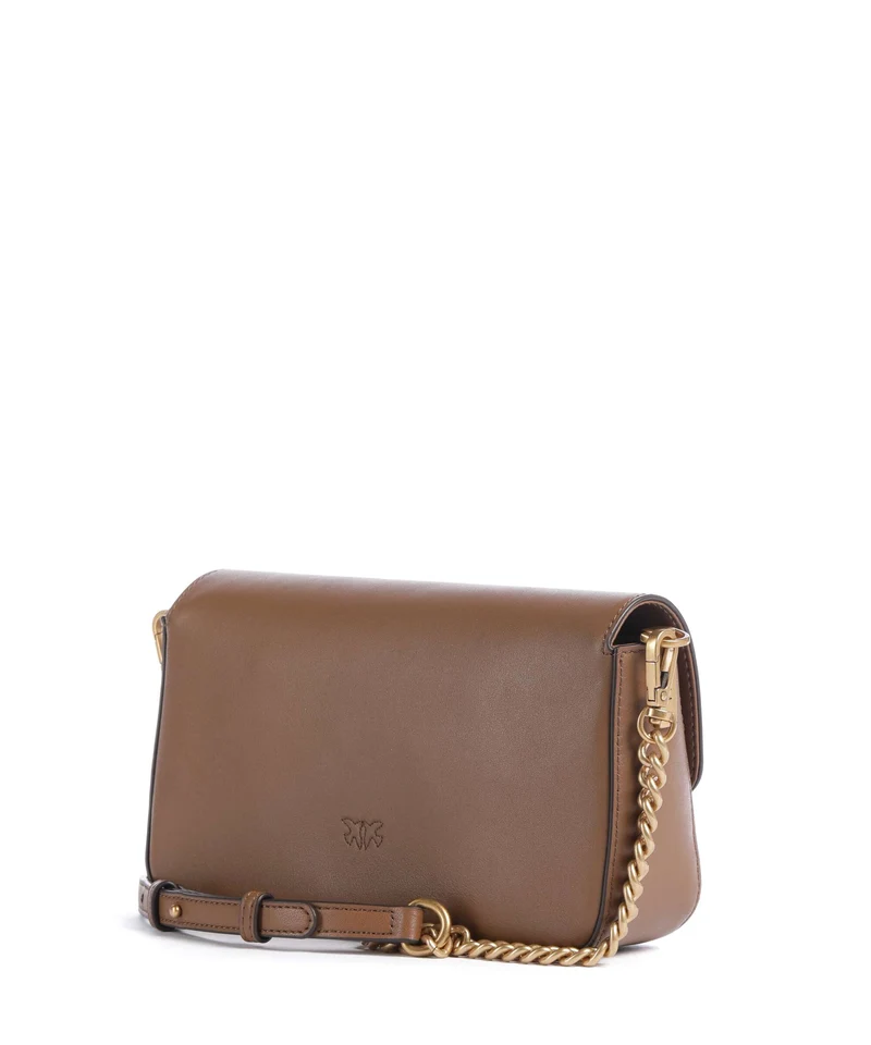 Pinko Love One Mini Slouchy Sac bandoulière marrone cognac/antique gold