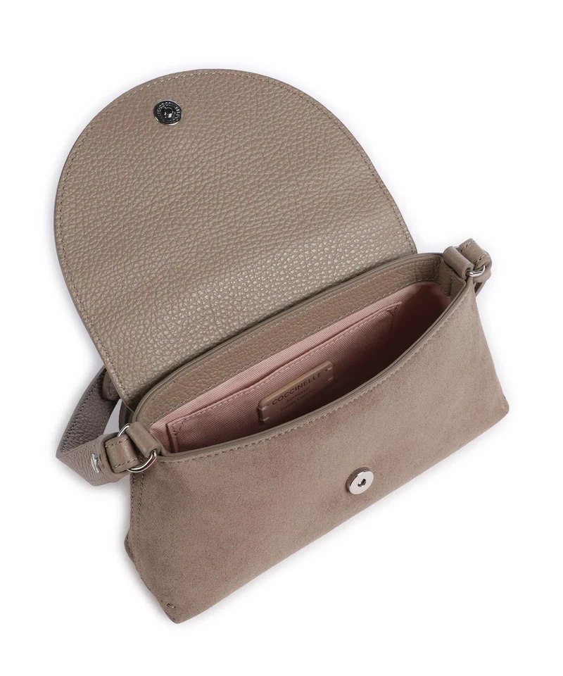 Coccinelle Nikla Suede Sac bandoulière warm taupe