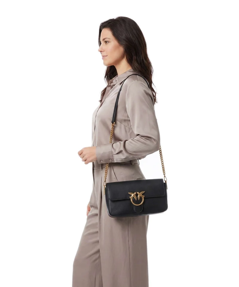 Pinko Love One Classic Slouchy Sac bandoulière nero/antique gold
