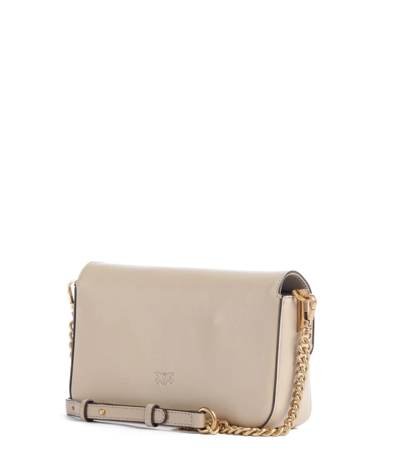 Pinko Love One Mini Slouchy Sac bandoulière beige/grigio fumo/antique gold