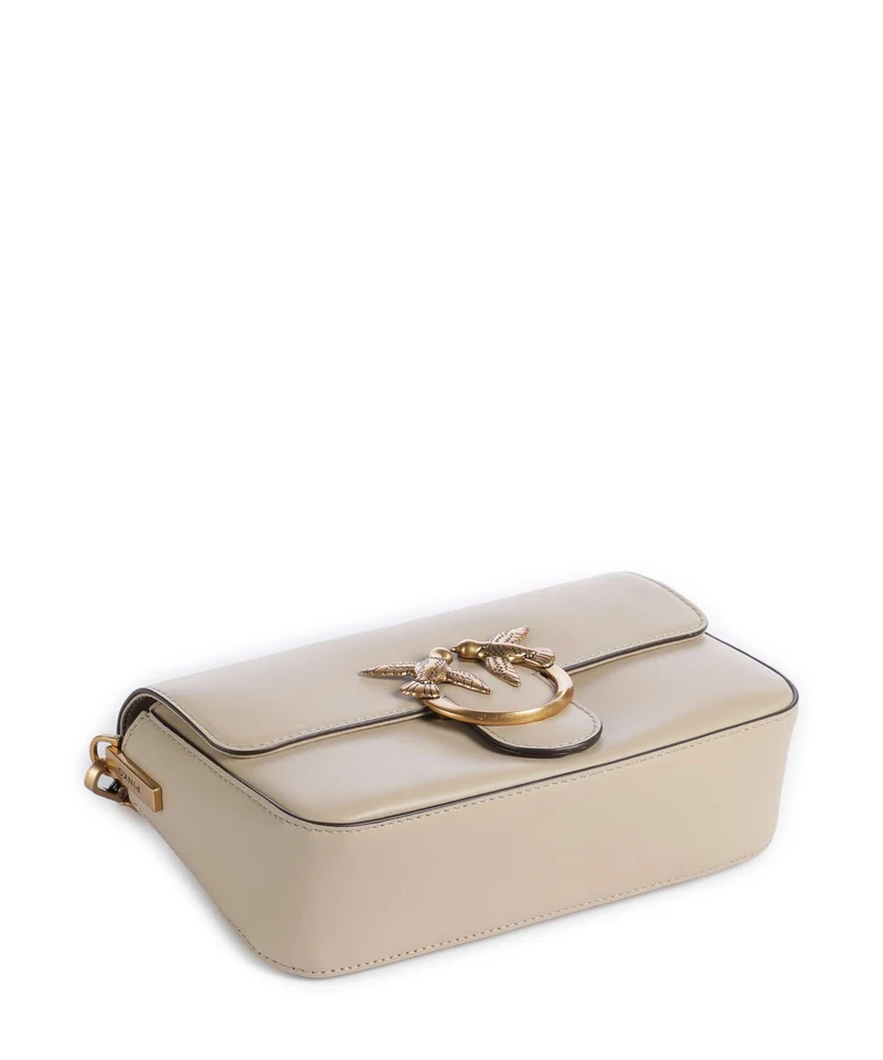 Pinko Love One Mini Slouchy Sac bandoulière beige/grigio fumo/antique gold
