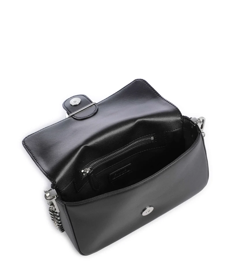 Pinko Love One Mini Slouchy Sac bandoulière nero limousine/matt silver