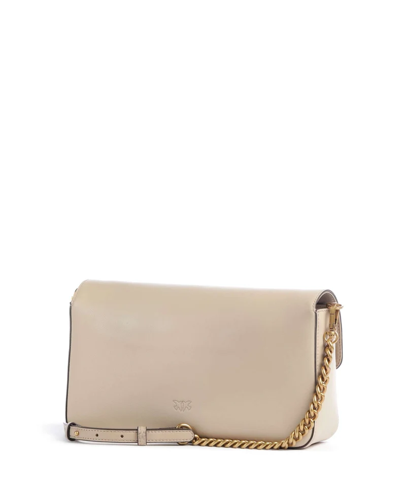Pinko Love One Classic Slouchy Sac bandoulière beige/grigio fumo/antique gold