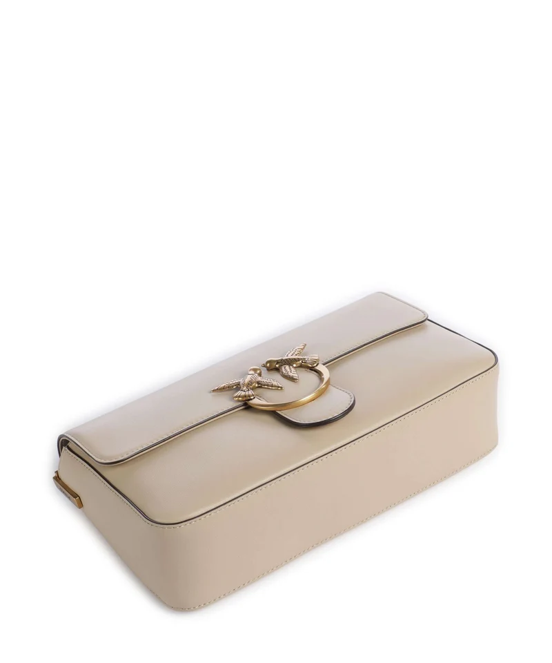 Pinko Love One Classic Slouchy Sac bandoulière beige/grigio fumo/antique gold
