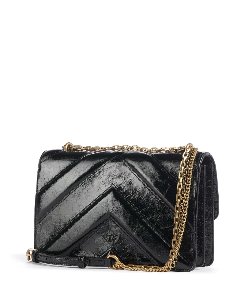 Pinko Love One Classic Sac porté épaule nero/antique gold