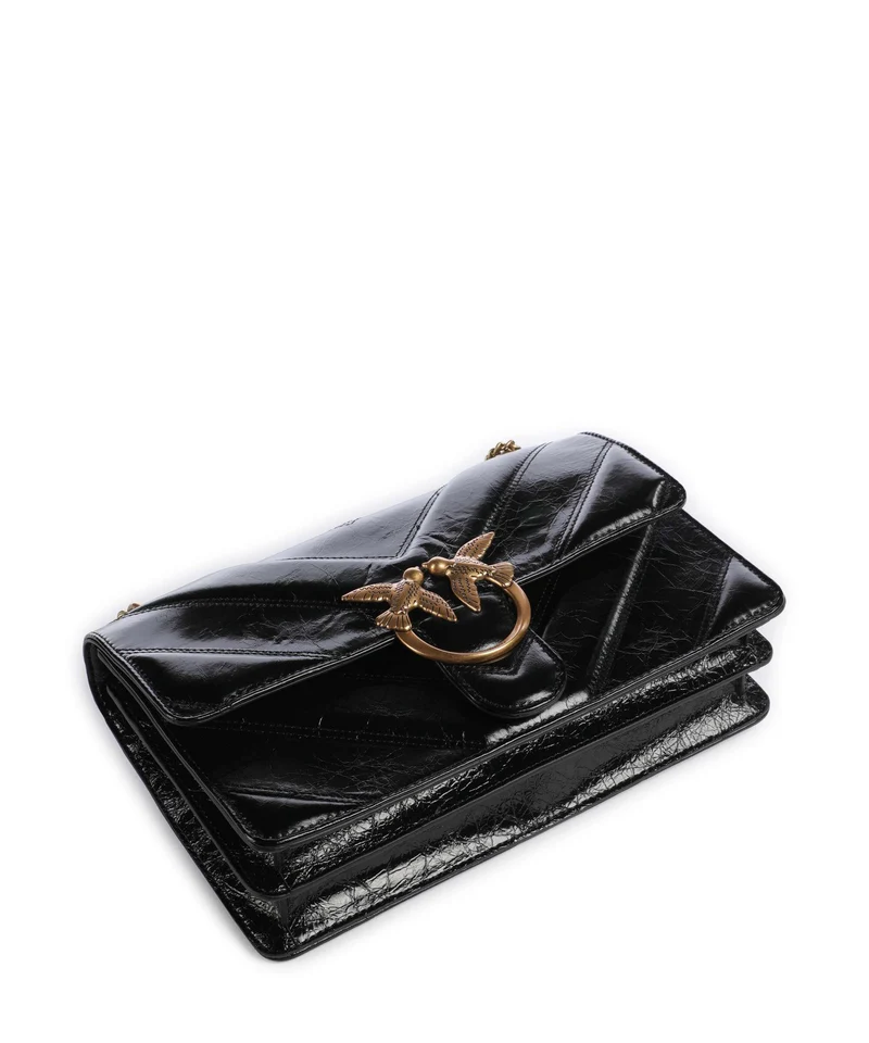 Pinko Love One Classic Sac porté épaule nero/antique gold