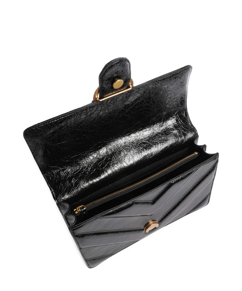 Pinko Love One Classic Sac porté épaule nero/antique gold