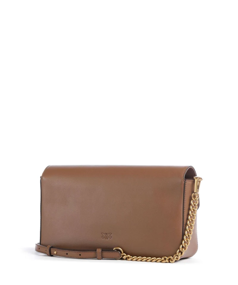 Pinko Love One Classic Slouchy Sac bandoulière marrone cognac/antique gold