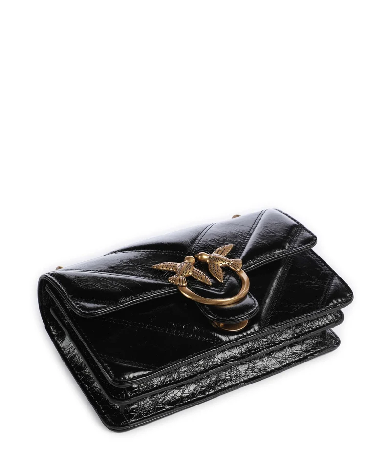 Pinko Love One Mini Sac porté épaule nero/antique gold