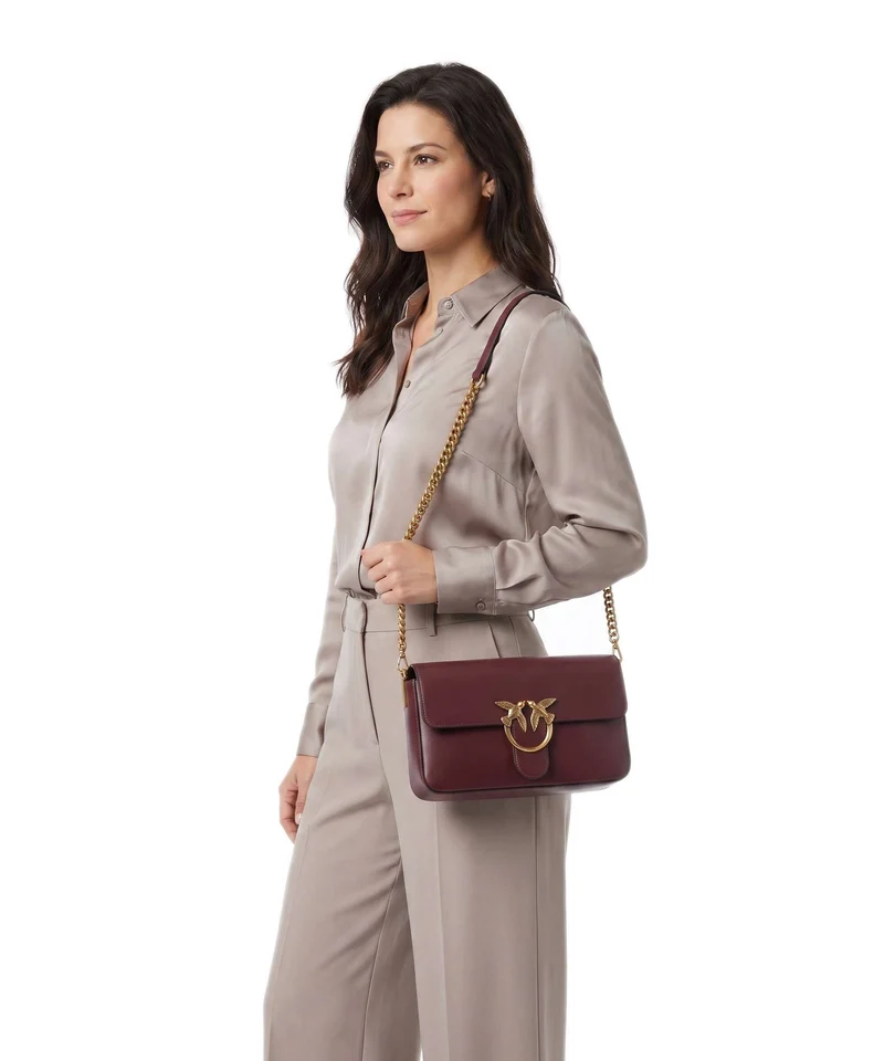 Pinko Love One Classic Slouchy Sac bandoulière ribes intenso/antique gold