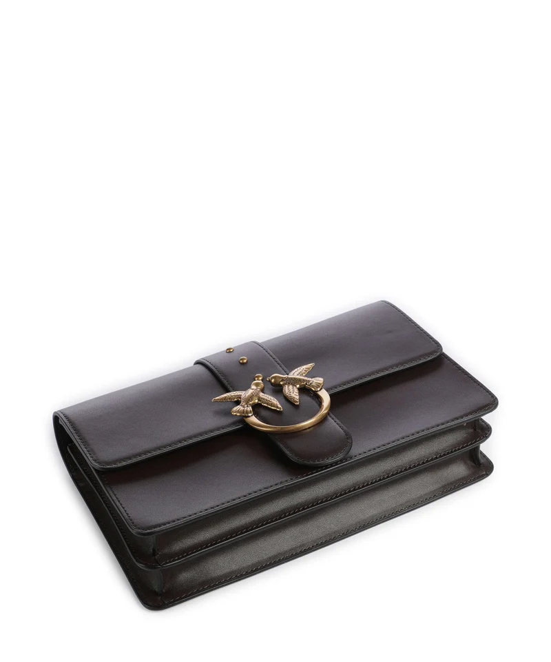 Pinko Love One Classic Sac bandoulière marrone marasca/antique gold