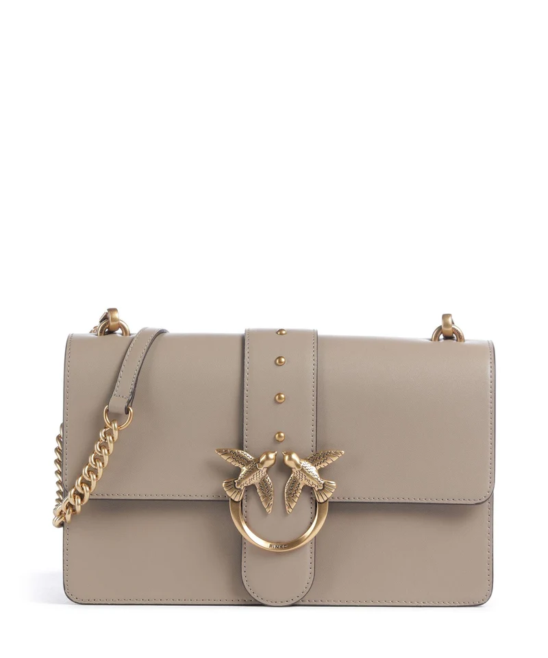 Pinko Love One Classic Sac bandoulière grigio talpa/antique gold