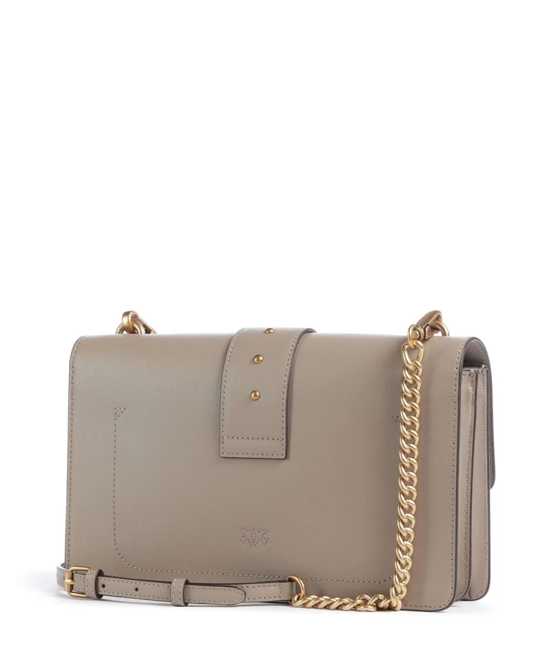 Pinko Love One Classic Sac bandoulière grigio talpa/antique gold