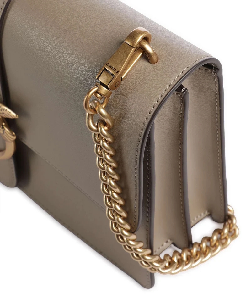Pinko Love One Classic Sac bandoulière grigio talpa/antique gold