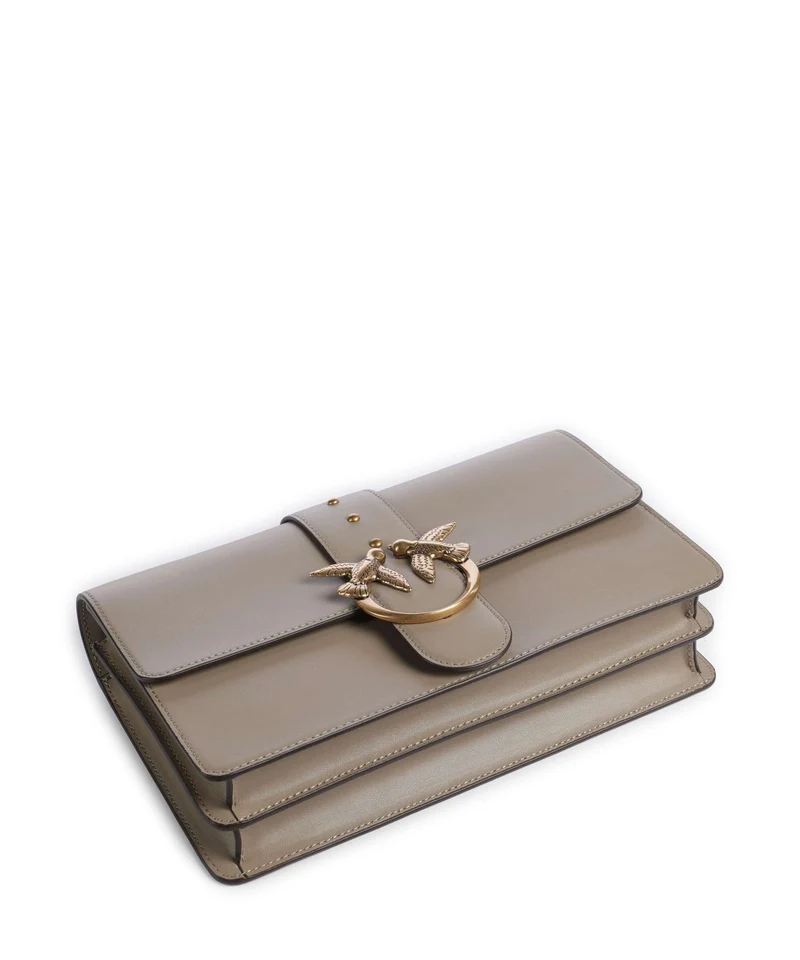 Pinko Love One Classic Sac bandoulière grigio talpa/antique gold