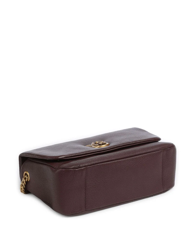 Pinko Click Soft Horizontal Chain Sac porté épaule castano intenso/antique gold