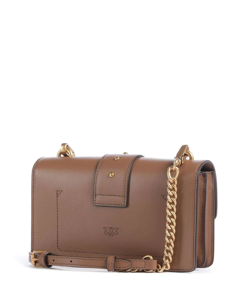 Pinko Love One Mini Sac bandoulière marrone cognac/antique gold