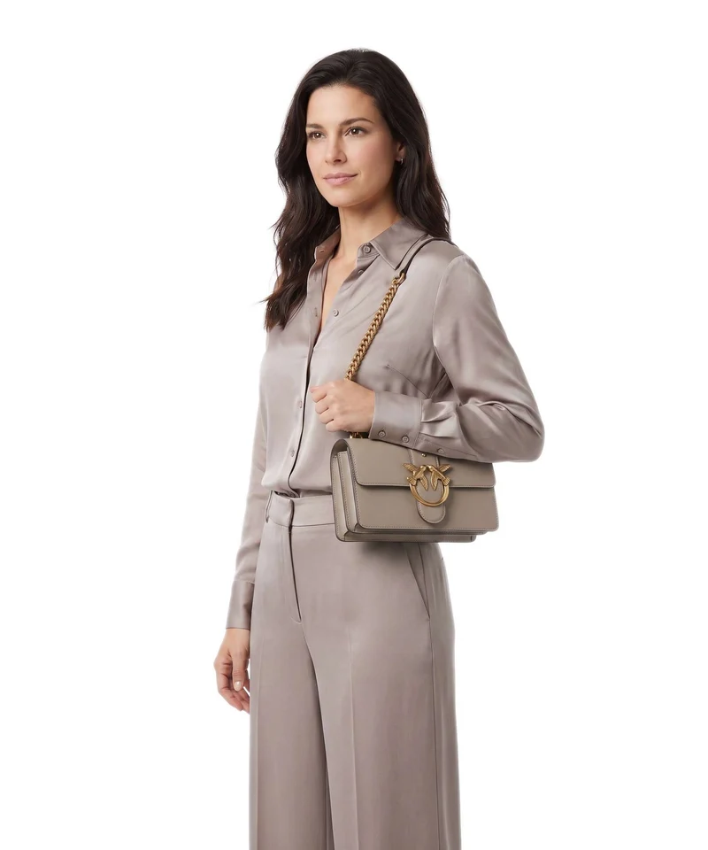 Pinko Love One Mini Sac bandoulière grigio talpa/antique gold