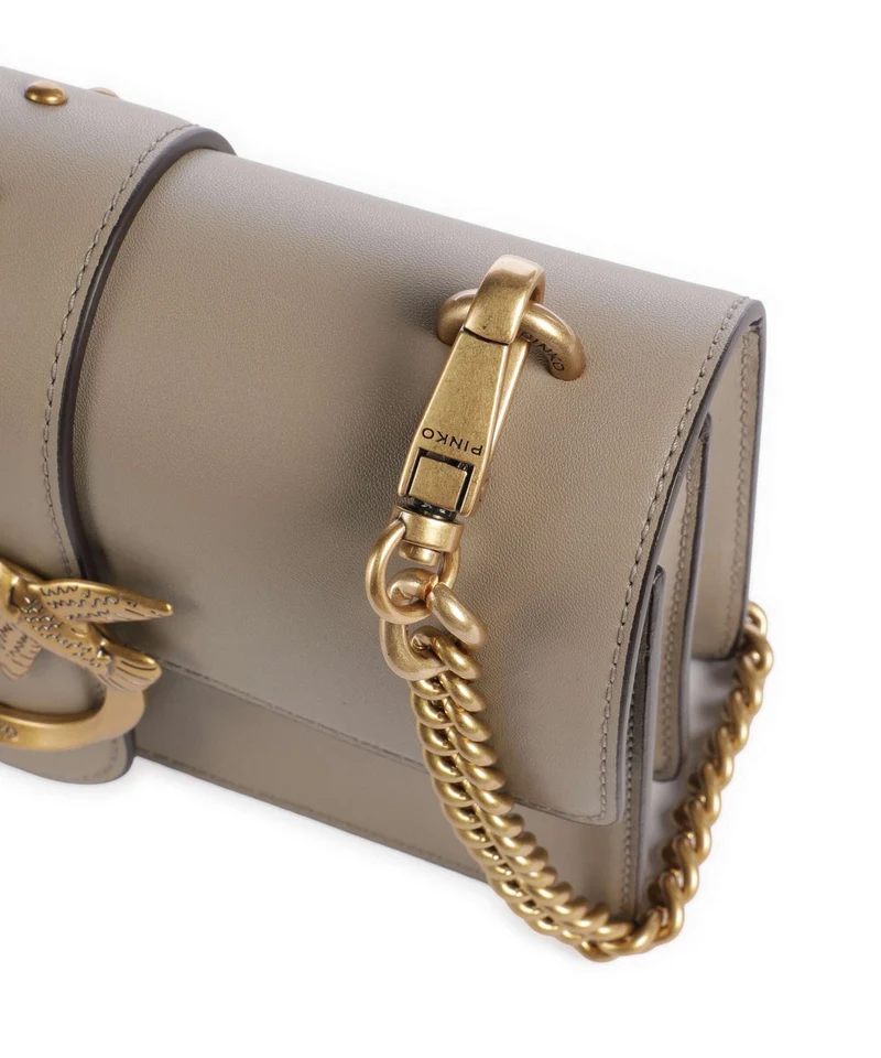 Pinko Love One Mini Sac bandoulière grigio talpa/antique gold