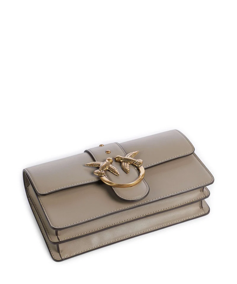 Pinko Love One Mini Sac bandoulière grigio talpa/antique gold