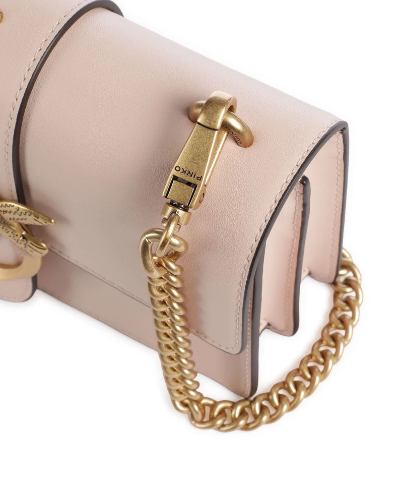Pinko Love One Mini Sac bandoulière rosa cammeo/antique gold