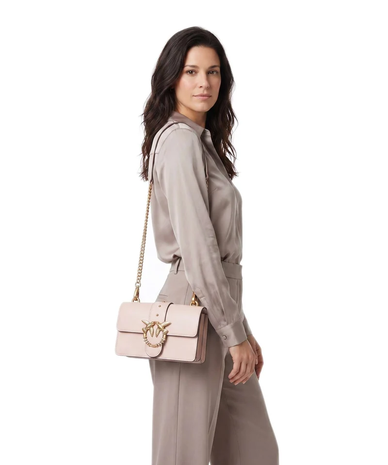 Pinko Love One Mini New Buckle Sac bandoulière rosa cammeo/antique gold