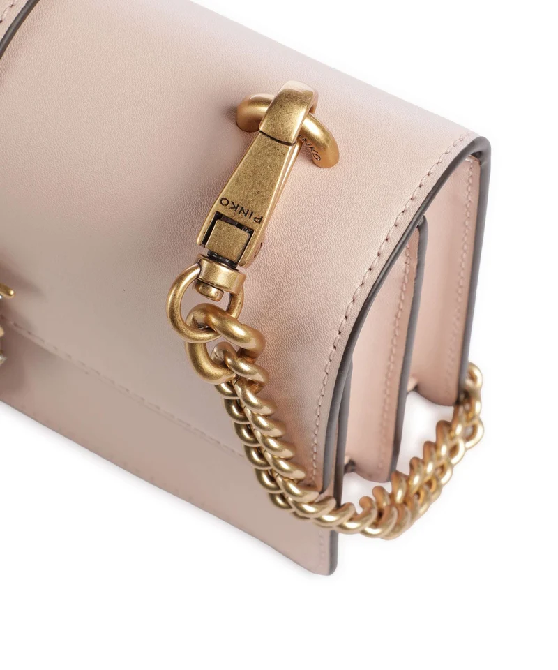 Pinko Love One Mini New Buckle Sac bandoulière rosa cammeo/antique gold