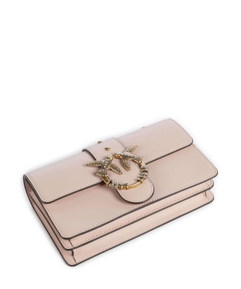 Pinko Love One Mini New Buckle Sac bandoulière rosa cammeo/antique gold