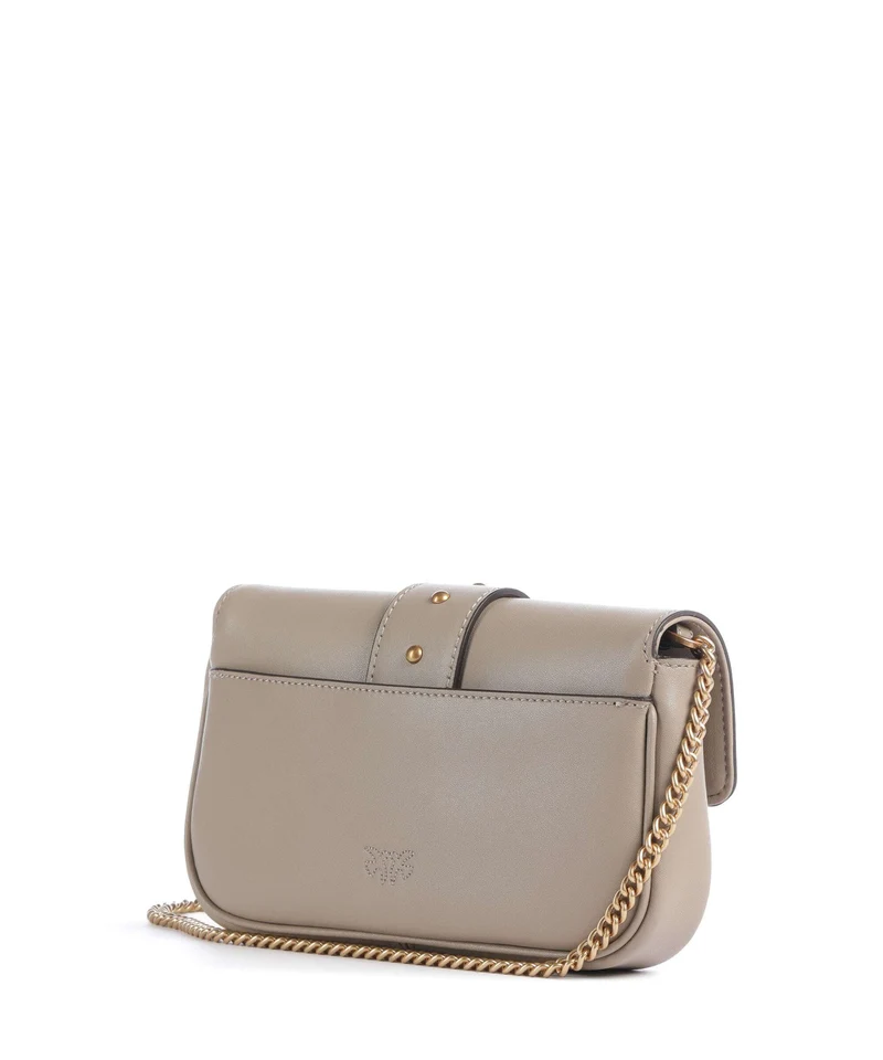 Pinko Love One Pocket Portefeuille grigio talpa/antique gold