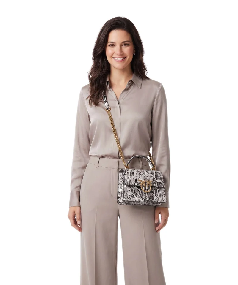 Pinko Love One Mini Sac bandoulière roccia/nero/antique gold