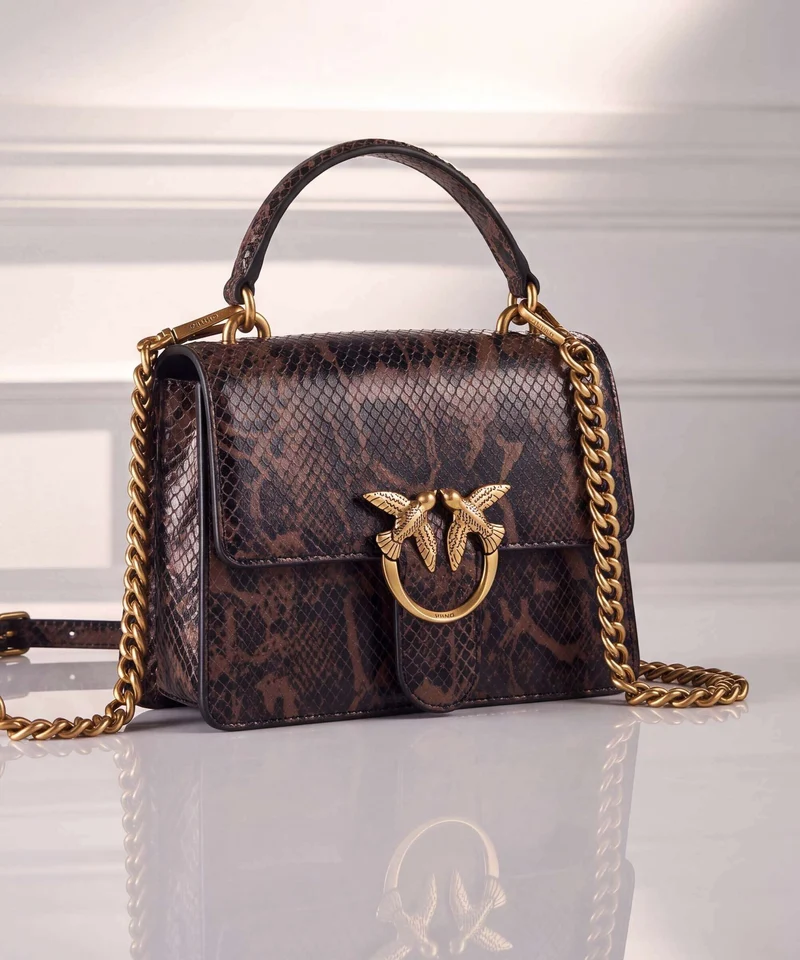 Pinko Love One Mini Sac bandoulière roccia/marrone/antique gold