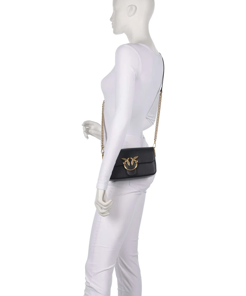Pinko Love One Mini Slouchy Sac bandoulière nero/antique gold
