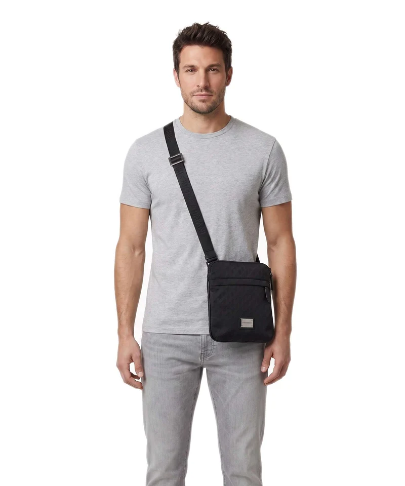 Emporio Armani Eagle All Over Sac bandoulière black beauty