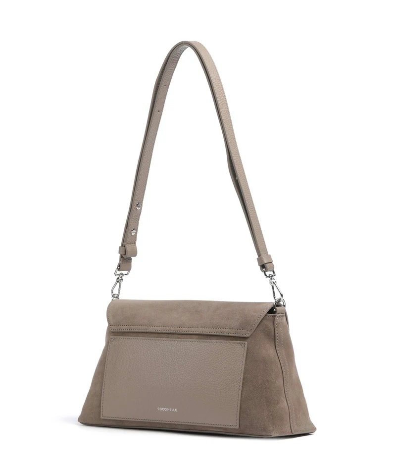 Coccinelle Nikla Suede Sac porté épaule warm taupe