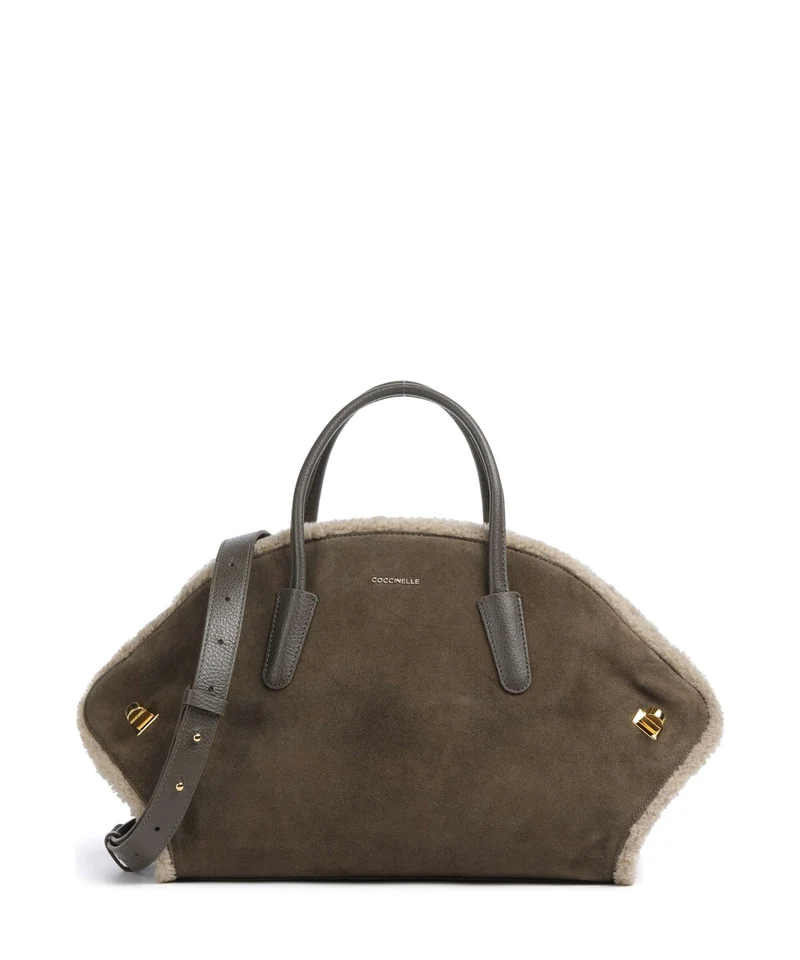 Coccinelle Tylde Suede Eco Sac à main fango/warm taupe