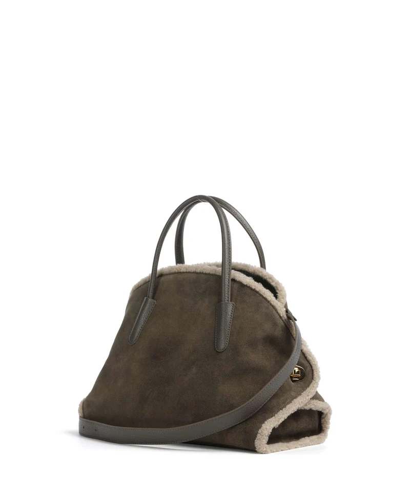 Coccinelle Tylde Suede Eco Sac à main fango/warm taupe