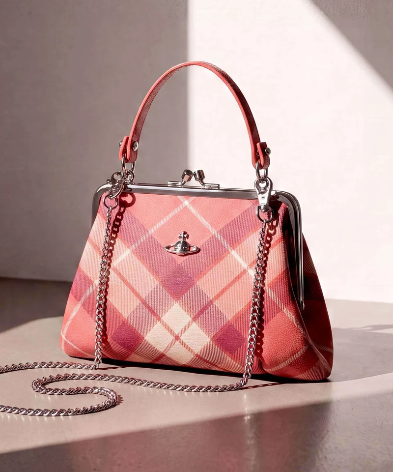 Vivienne Westwood Granny Frame Buccia D'Arancia Sac à main fraser pink