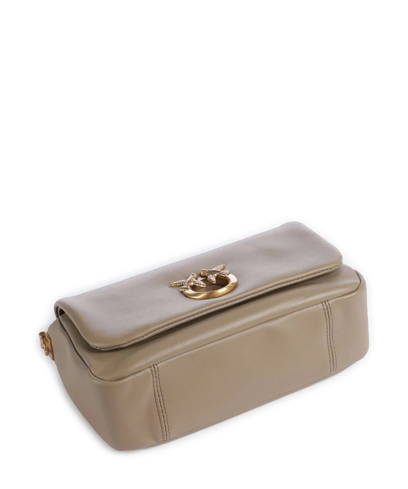 Pinko Click Soft Horizontal Mini Sac bandoulière grigio talpa/antique gold