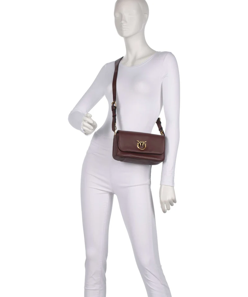 Pinko Click Soft Horizontal Mini Sac bandoulière castano intenso/antique gold