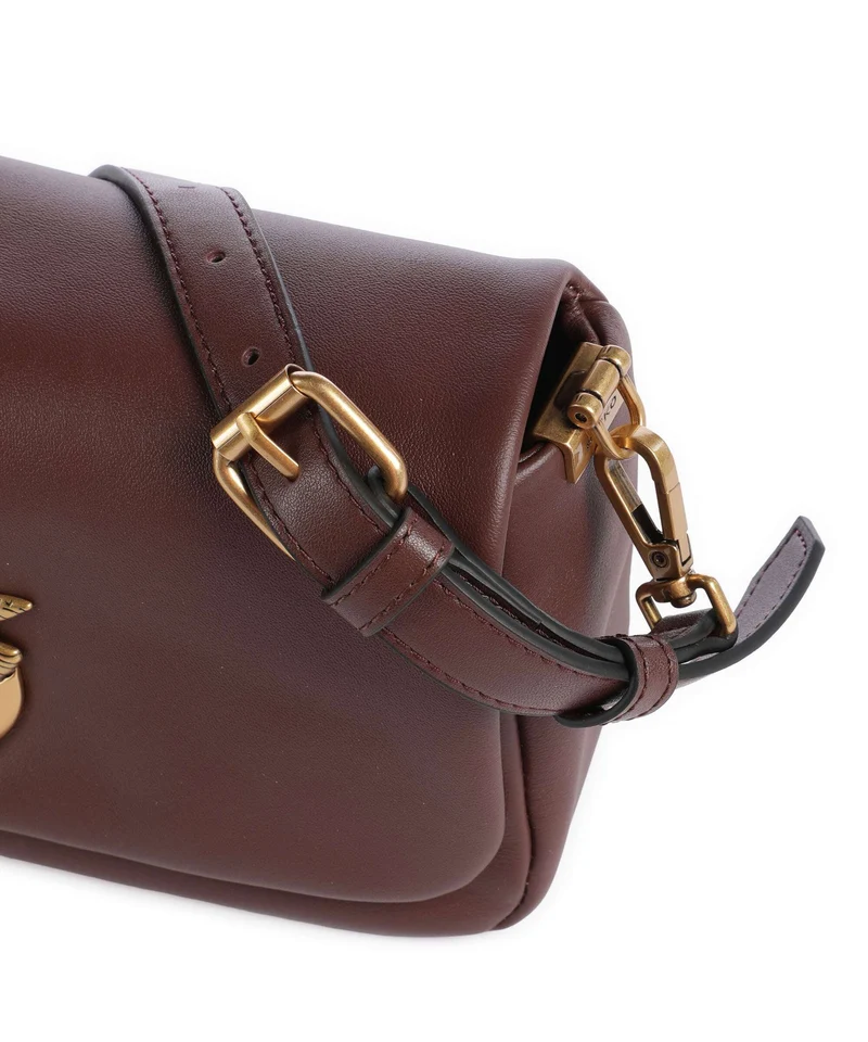 Pinko Click Soft Horizontal Mini Sac bandoulière castano intenso/antique gold