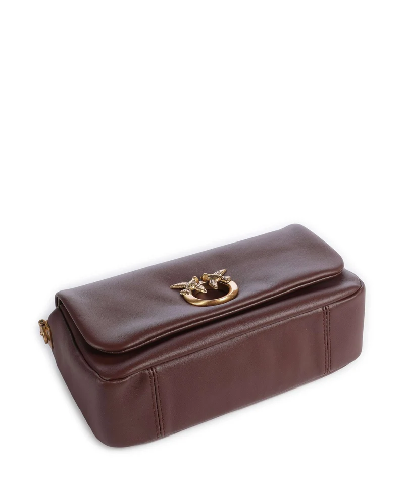 Pinko Click Soft Horizontal Mini Sac bandoulière castano intenso/antique gold