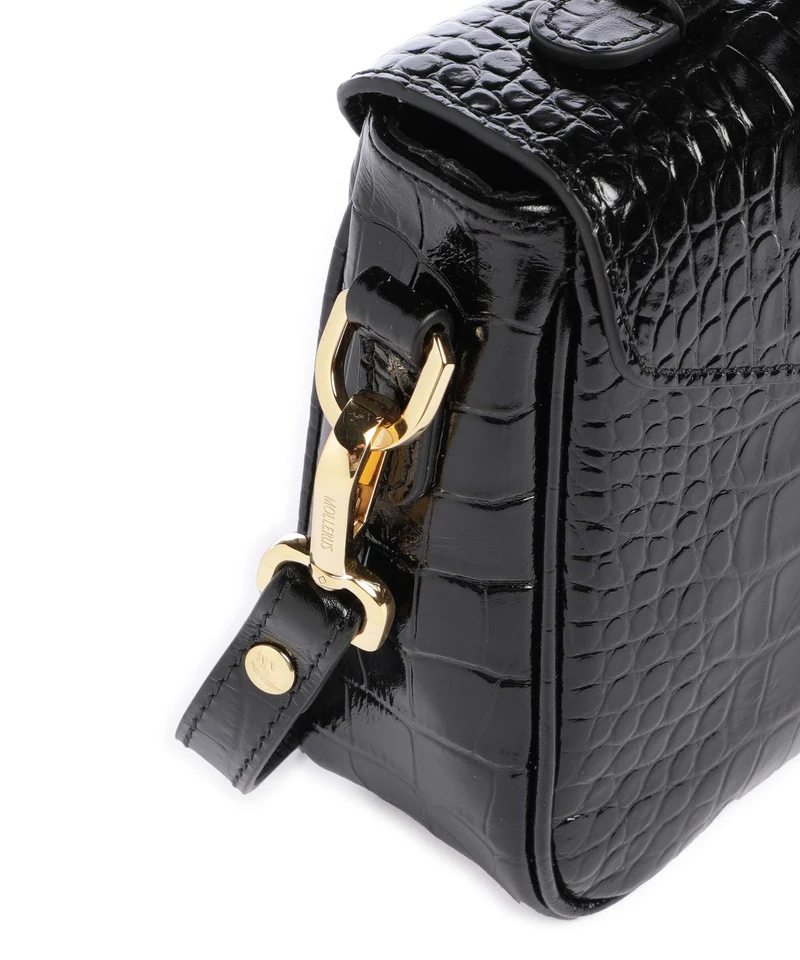 Maison Mollerus Croco Meyrin Sac bandoulière classic schwarz