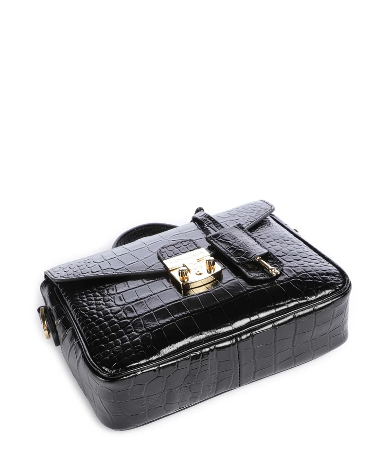 Maison Mollerus Croco Meyrin Sac bandoulière classic schwarz